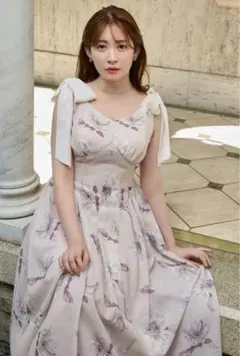 Sunflower-Printed Midi Dress