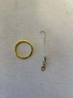 金色キーホルダーとフックセット