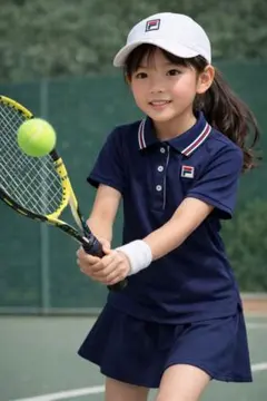 FILAテニスウェア　トップス　ゲームウェア　ネイビー Sサイズ