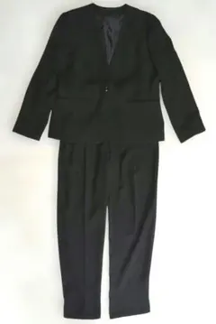 【GU】スーツ2点 ノーカラージャケット テーパード L 春 黒