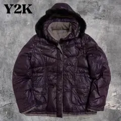 90s Y2K グランジarchive ファー　ダウンジャケット