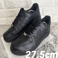 Nike Air Force 1 ブラックレザー スニーカー　27.5