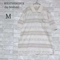 未使用 タグ付き WEATHERCOCK ナイガイ 麻混 ポロシャツ M ゴルフのサムネイル