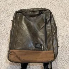 GUSCIO グッシオ 2way リュック ビジネスバッグ 茶色系 合成皮革