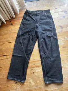 East Players ブラック ワイドレッグデニム M