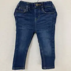 petit main デニムパンツ　ズボンストレッチ加工　ブルー美品