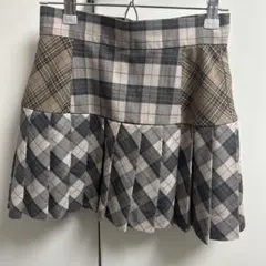 andmary coco check pleats skirt black - メルカリ