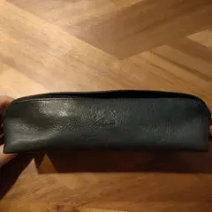 IL BISONTE ネイビー レザー ペンケース