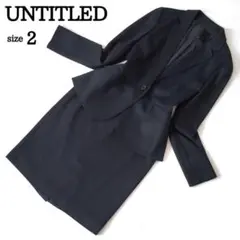 アンタイトル　レディース　スカート　スーツ　セットアップ　ダークグレー　ウール混