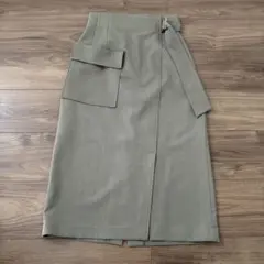 JUSGLITTY カーキ タイトスカート