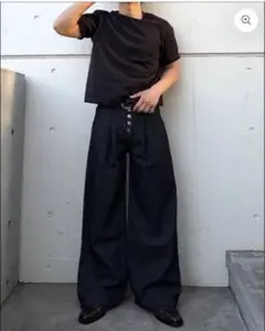 DEE DEE 日本製 ベルボトムデニムパンツ 29 濃紺 フレアデニム ボタン 