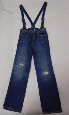 GAPkids デニムオーバーオール ダメージ加工 150サイズ