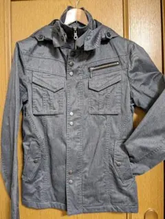 【MICHEL KLEN】ブルゾン　取外可能フード付