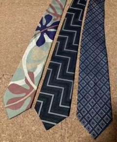 未使用　メンズネクタイ　まとめ売り　3本セット　シルク100%