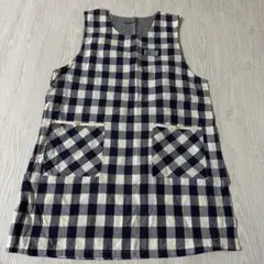 チェック柄 エプロン チュニック型のサムネイル
