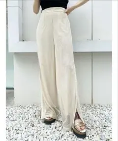 MURUA アイボリー メッシュ カジュアルパンツ