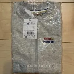 タグ付き新品✳︎MIKI HOUSE 刺繍グレー ベストジャケット 120
