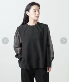 MARW UNITED ARROWS ワッシャー シアー ブラウス ブラック - メルカリ