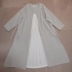 Bou Jeloud　ストレッチ バックプリーツ ロング スプリングコート