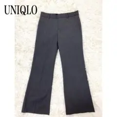 【UNIQLO】ユニクロ　スーツパンツ　ピンストライプ  グレー　M〜L