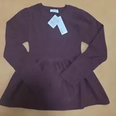 イッツデモ　ペプラムニット　ボルドー　フリーサイズ　☆新品未使用☆