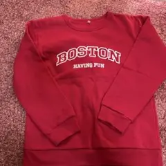 赤 BOSTON HAVING FUN トレーナー