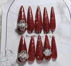 韓国　ギャル　ネイルチップ　ネイル　ロング　スナ系　量産型　y2k ワンホン