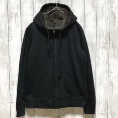 ユニクロ ジップアップパーカ ボアパーカー 防寒 サイズ L