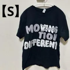 フロントプリント　バックプリント　半袖Tシャツ　Sサイズ　黒ブラック