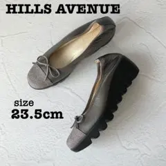 ✨新品✨ヒルズアヴェニュー ウェーブソール バレエシューズ ラメ リボン 厚底