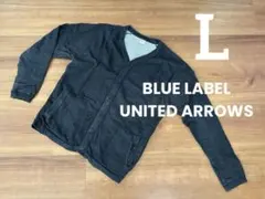 BLUE LABELダークグレー ボタン付きカーディガン Lサイズのサムネイル