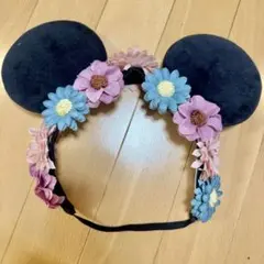 ディズニー ミニー フラワー 花冠 ヘアバンド カチューシャ
