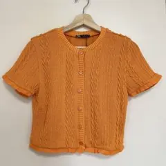 【新品】半袖ニットトップス／ZARA