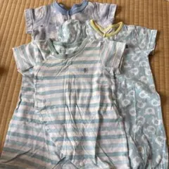 ロンパースセット 水色・青・黄色 60-70cm