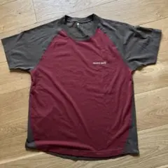 mont-bell ラグランTシャツ Sサイズ 赤・茶色