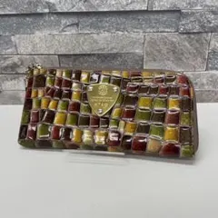 ATAO 長財布 ステンドグラス風 マルチカラー　エナメルのサムネイル