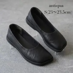 アンティカ antiqua 変形トゥパンプス フラットシューズ ブラックのサムネイル