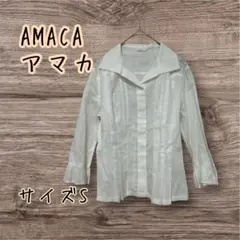 AMACA アマカ 長袖シャツ ブラウス ホワイト サイズ36のサムネイル