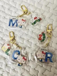 新品！ハローキティ×はらぺこあおむし＊アクリルキーホルダー 3個セット