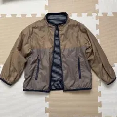 SHIPS KIDS 撥水　リバーシブル ジップアップ ジャケット100