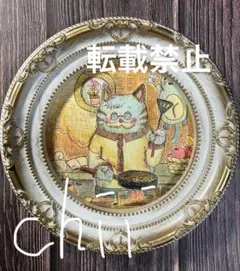 オリジナルイラスト　『猫店主の珈琲焙煎』　絵本風　絵画　原画