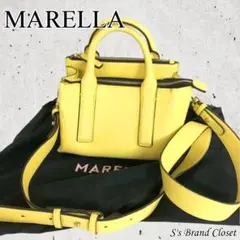 【大人可愛いイエロー♡】MARELLA マレーラ レザー ミニバッグ 2WAY