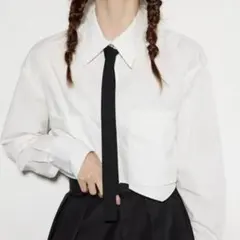rienda リエンダ クロップドタイ ブラウス