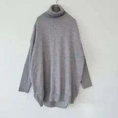 良品✨ オーバーサイズ　タートルネック　ニット　ゆったり　グレー　トップス