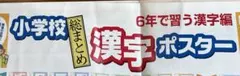 進研ゼミ ベネッセ 小学校総まとめ！ 小学校全漢字ポスターと参考書セット