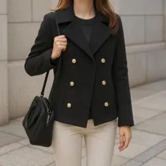 kao　BOSCHショートコート 2025年最新】Bosch 着丈：ショート レディース ピーコート・ウール