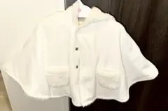 COMME CA FOSSETTE ベビー ポンチョ ホワイト