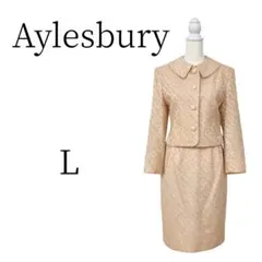 Aylesbury アリスバーリー ベージュの花柄 スカートセットアップ L