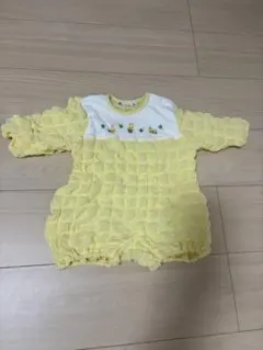 ベビー服 CROISSANCE BEBE 70サイズ 黄色ロンパース