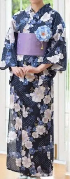 新品♡大人気完売!!Disney アリス ゆかた 3点セット 浴衣 帯 花飾りのサムネイル